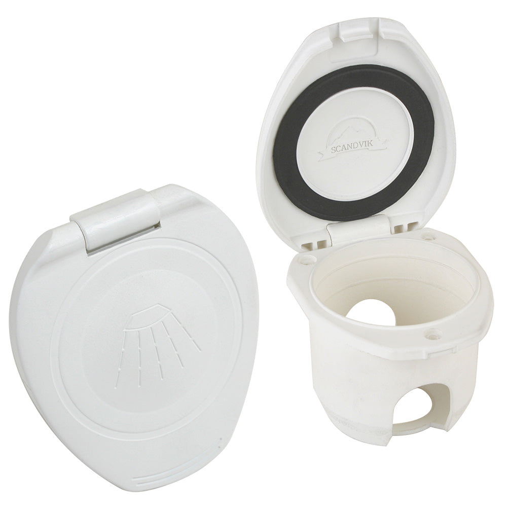 Scandvik Replacement White Cup Cap fRecessed Shower 12104P