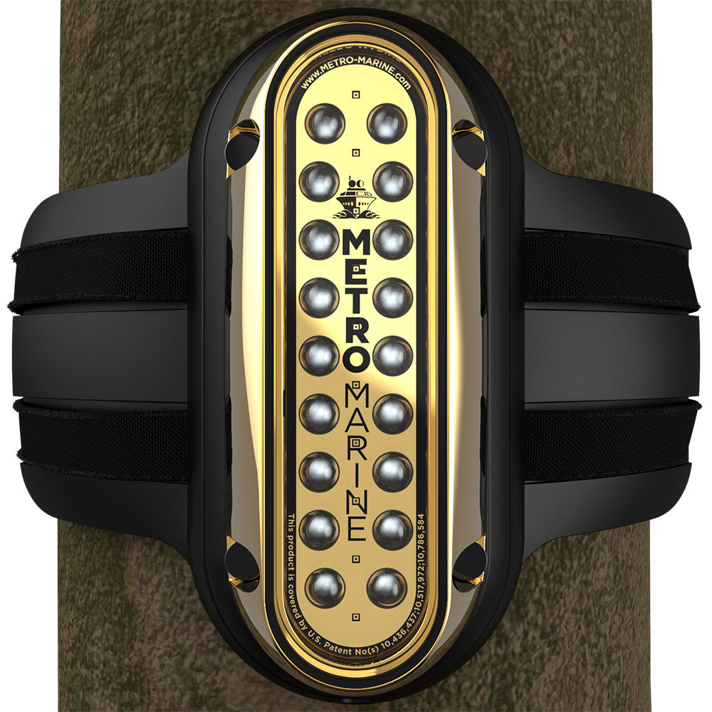Metro Marine HighOutput Vertical Piling Mount Light wIntelligent Monochromatic LEDs Green 90 Beam FPME1VG390