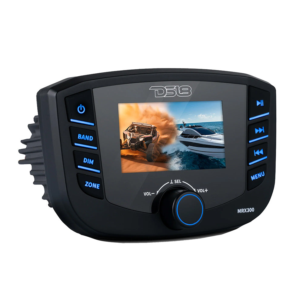 DS18 Marine Headunit TFT Screen 3 Zones 4V Output Bluetooth RDS 4x50 Watts MRX300