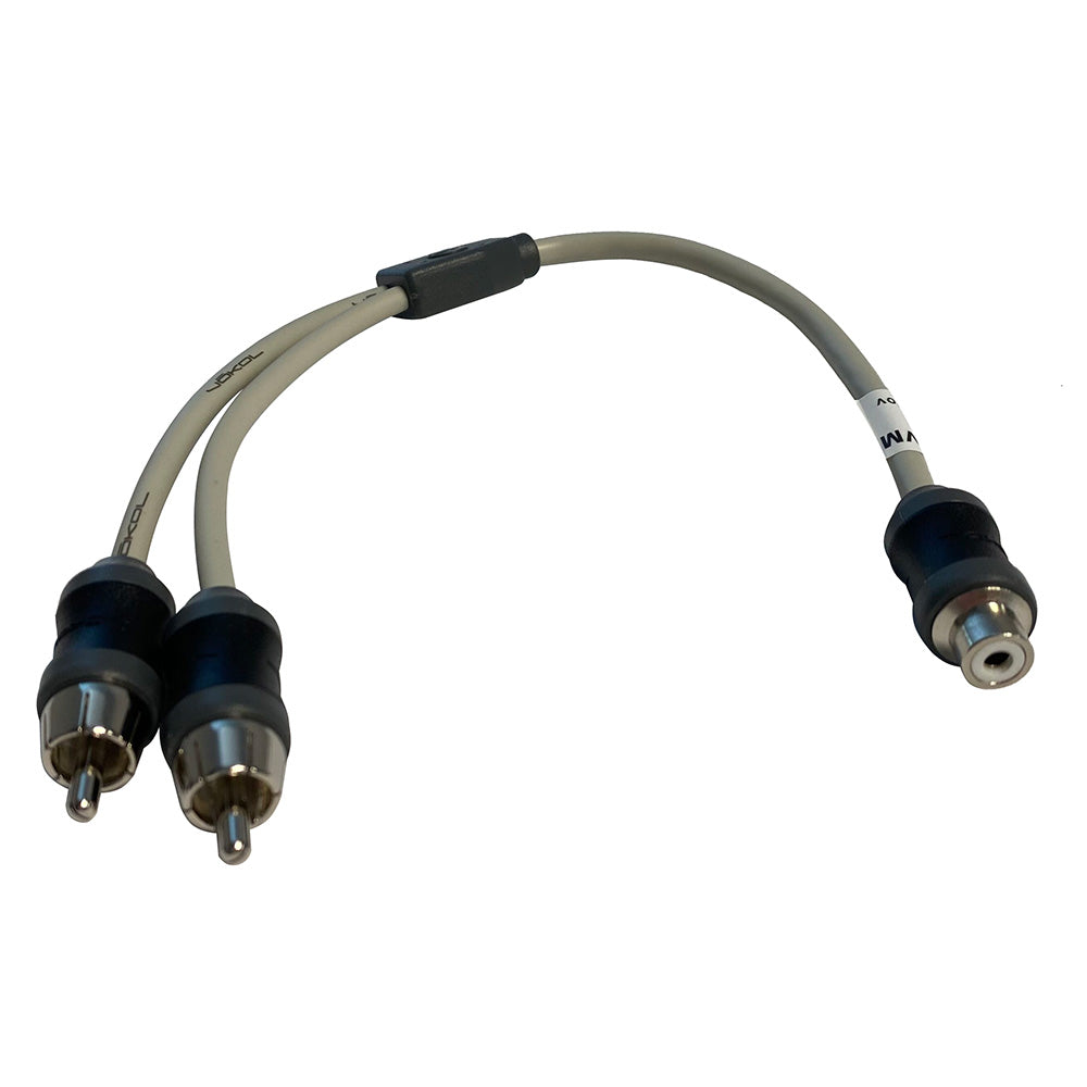 Marine Audio Adapter RCA Twisted Pair Y Adapter 1 Female to 2 Male VMCRCA1F2M
