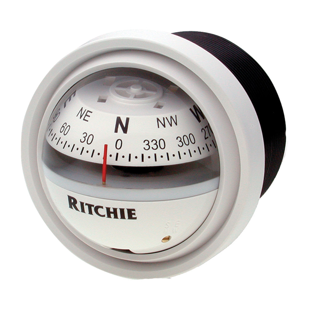 Ritchie V57W2 Explorer Compass Dash Mount White V57W2