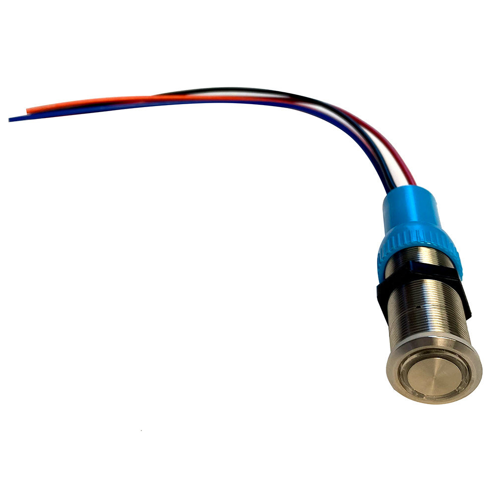 Bluewater 22mm Push Button Switch OffOnOn Double Momentary Contact BlueGreenRed LED 4 Lead 905921234