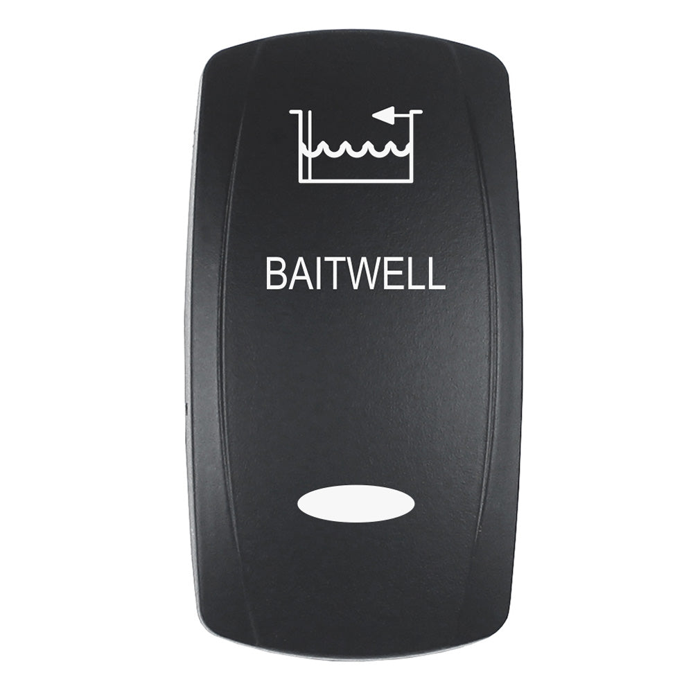 Pacer Actuator BAITWELL fV Series Contura Switches Black Laser Etched TopBottom Light EV2LEBTWL