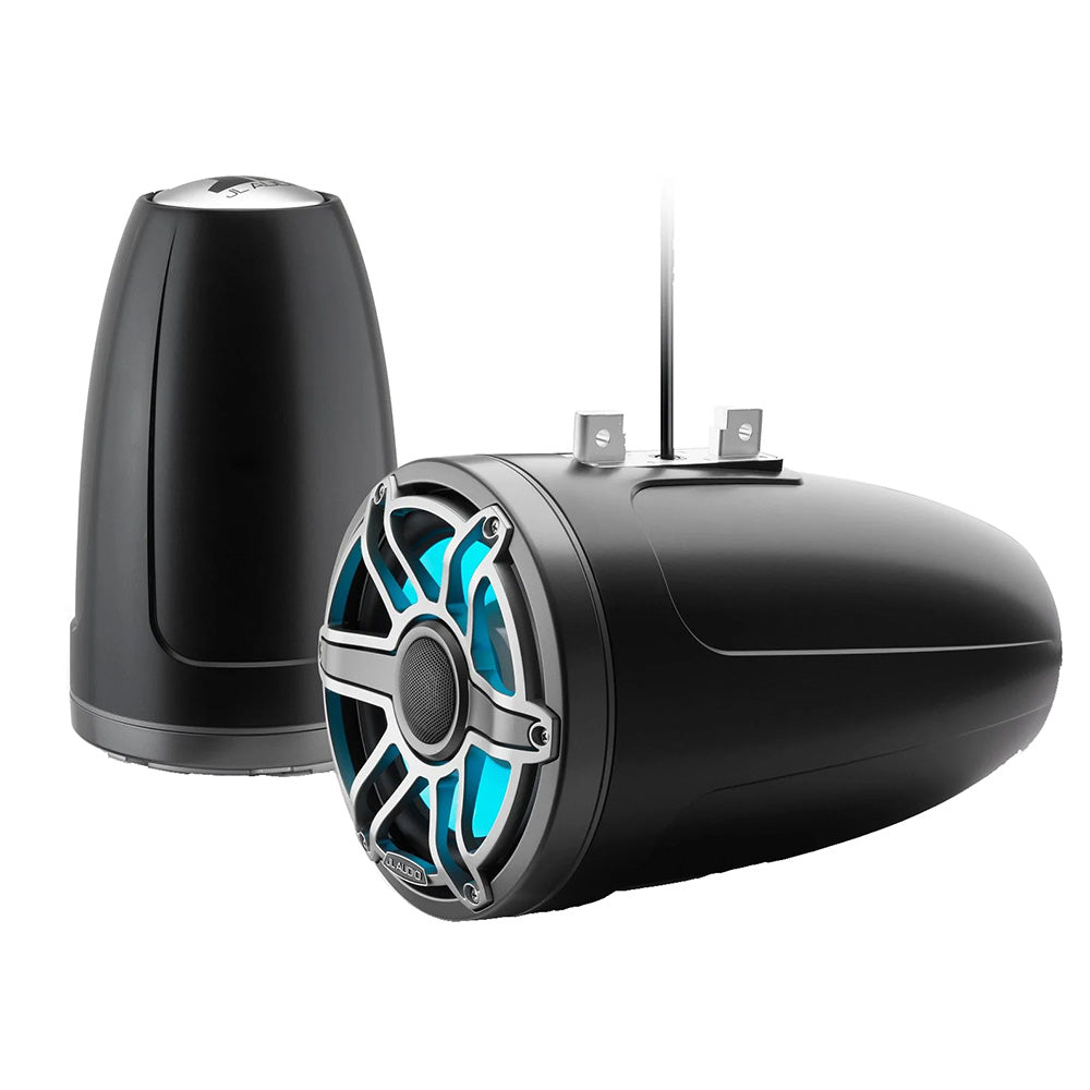 JL Audio M6 Series 88 Enclosed Tower Coaxial System wTitanium Sport Grille Transflective LED Lighting
