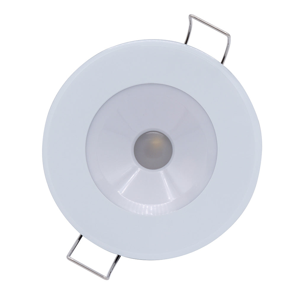 Lumitec Illusion Flush Mount LED Down Light Spectrum RGBW Cool White White Housing 117127