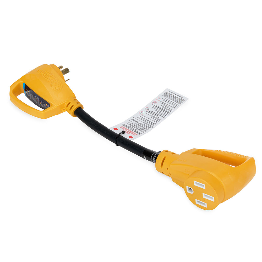 Camco Power Grip RV 18 30Amp Circuit Analyzer Dogbone Integrated Surge Protection 55460