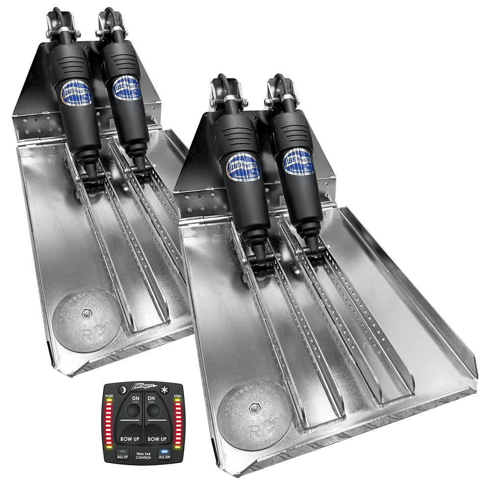 Bennett Marine BOLT 14x20 Dual Electric Trim Tab System wOne Box Indication Unit BOLT1420HDOBI