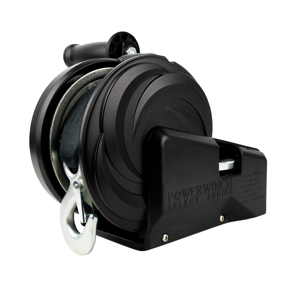 Powerwinch Select Series Winch 2000lb 2 Speed 6 Crank Arm Carbon Black 21400W20006BR