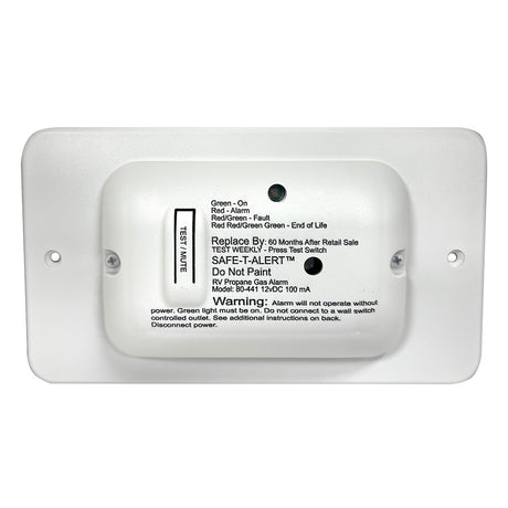 SafeTAlert 80 Series White Propane Gas Alarm  12V 80441WTTR