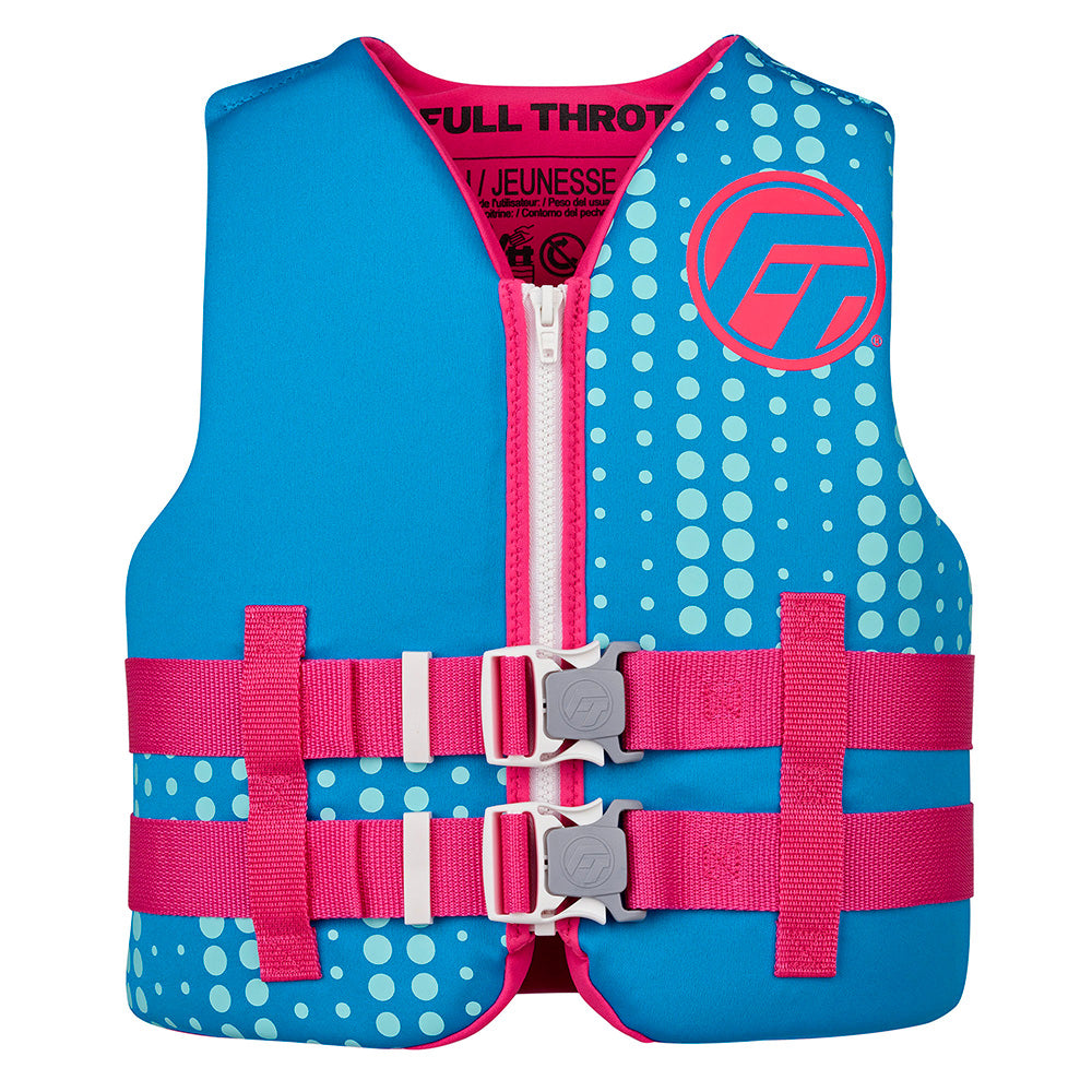 Full Throttle Youth RapidDry Life Jacket Aqua 14210050500227