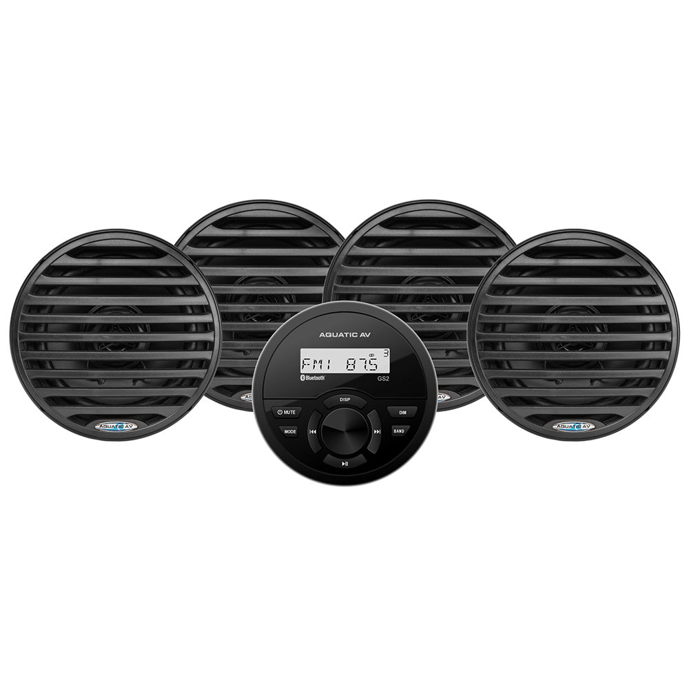 Aquatic AV GS2 Gauge Stereo 2 Pairs of EC652 65 Black Speakers CK306