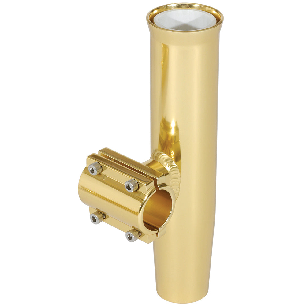 Lees ClampOn Rod Holder Gold Aluminum Horizontal Mount Fits 1050 OD Pipe RA5201GL