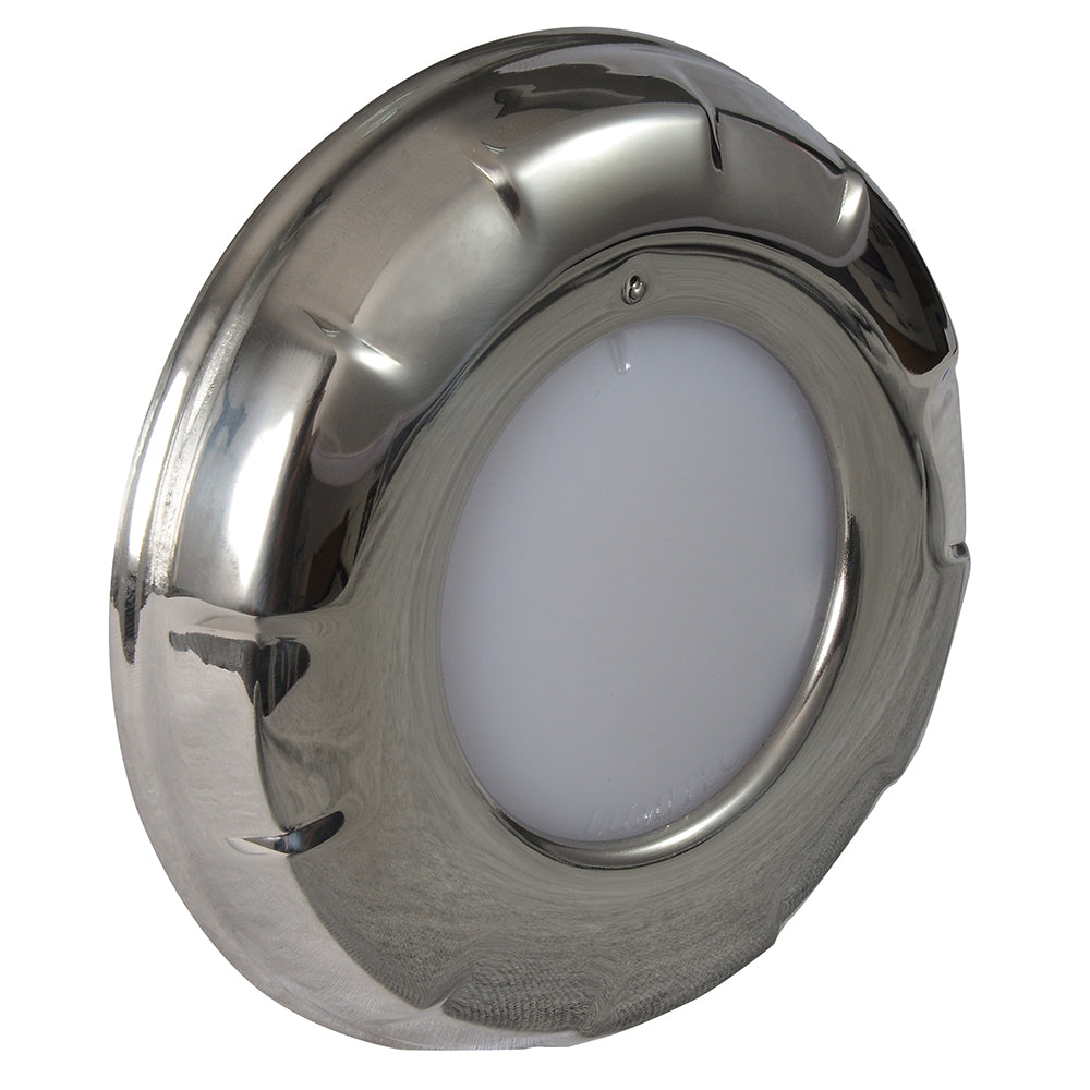 Lumitec Aurora LED Dome Light Polished SS Finish 2Color WhiteBlue Dimming 101138