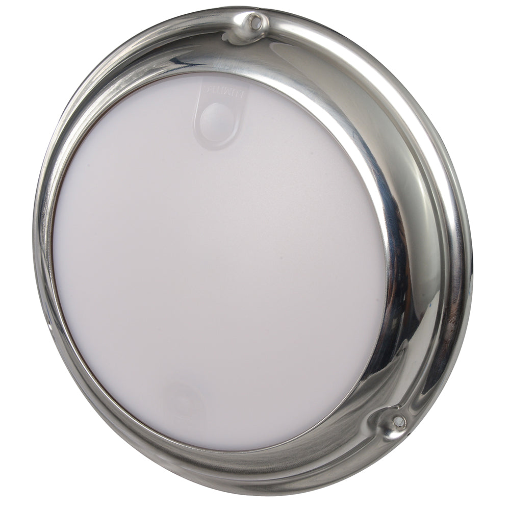 Lumitec TouchDome Dome Light Polished SS Finish 2Color WhiteRed Dimming 101098