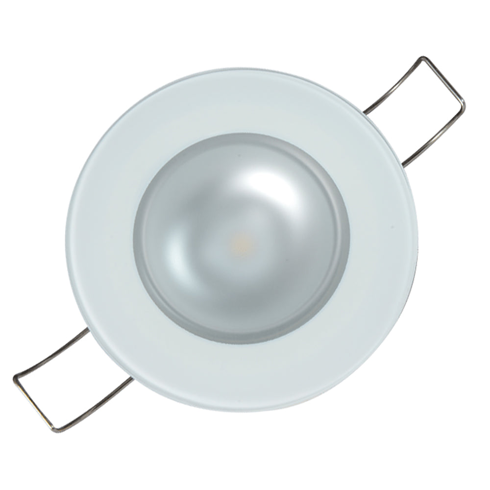 Lumitec Mirage Flush Mount Down Light Glass FinishNo Bezel 4Color RedBluePurple Non Dimming wWhite Dimming 113190