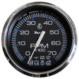 Faria Chesapeake Black SS 4 Tachometer wSystemcheck Indicator  7000 RPM Gas f Johnson  Evinrude Outboard 33750