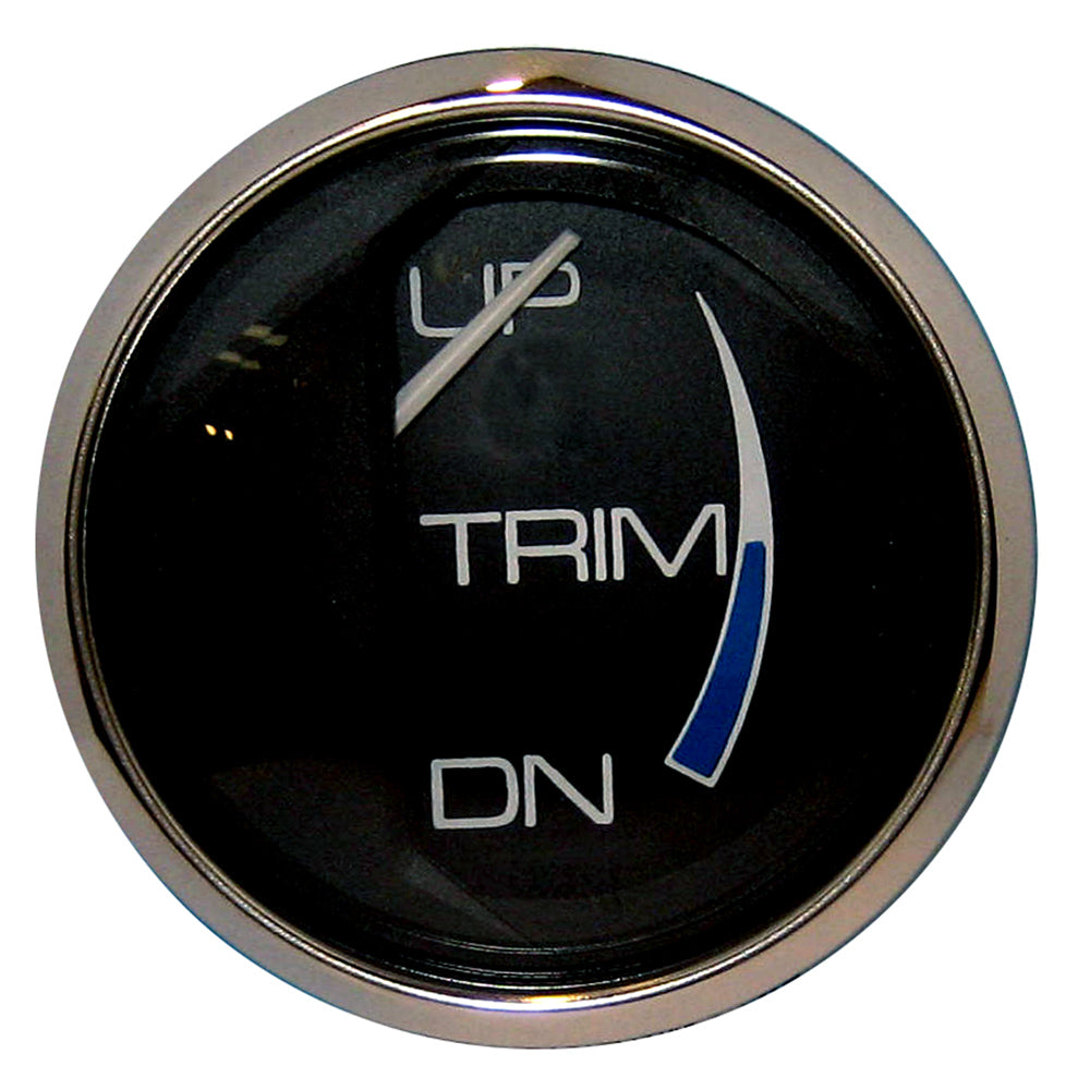 Faria Chesapeake Black 2 Trim Gauge Mercury Mariner Mercruiser Volvo DP Yamaha 01 and newer 13707