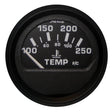 Faria Euro Black 2 Water Temperature Gauge 100250 DegreeF 12812