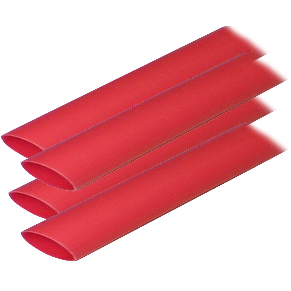 Ancor Adhesive Lined Heat Shrink Tubing ALT 34 x 6 4Pack Red 306606