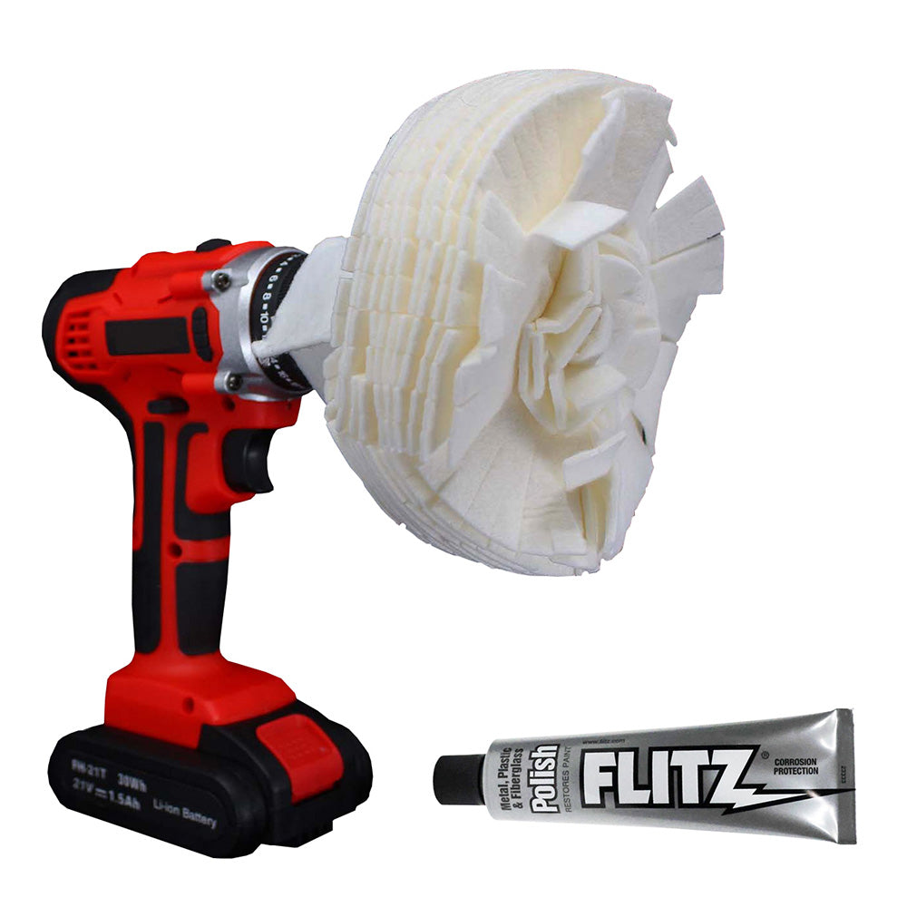 Flitz Buff Ball Extra Large 7 White w176oz Tube Flitz Polish WB 20150
