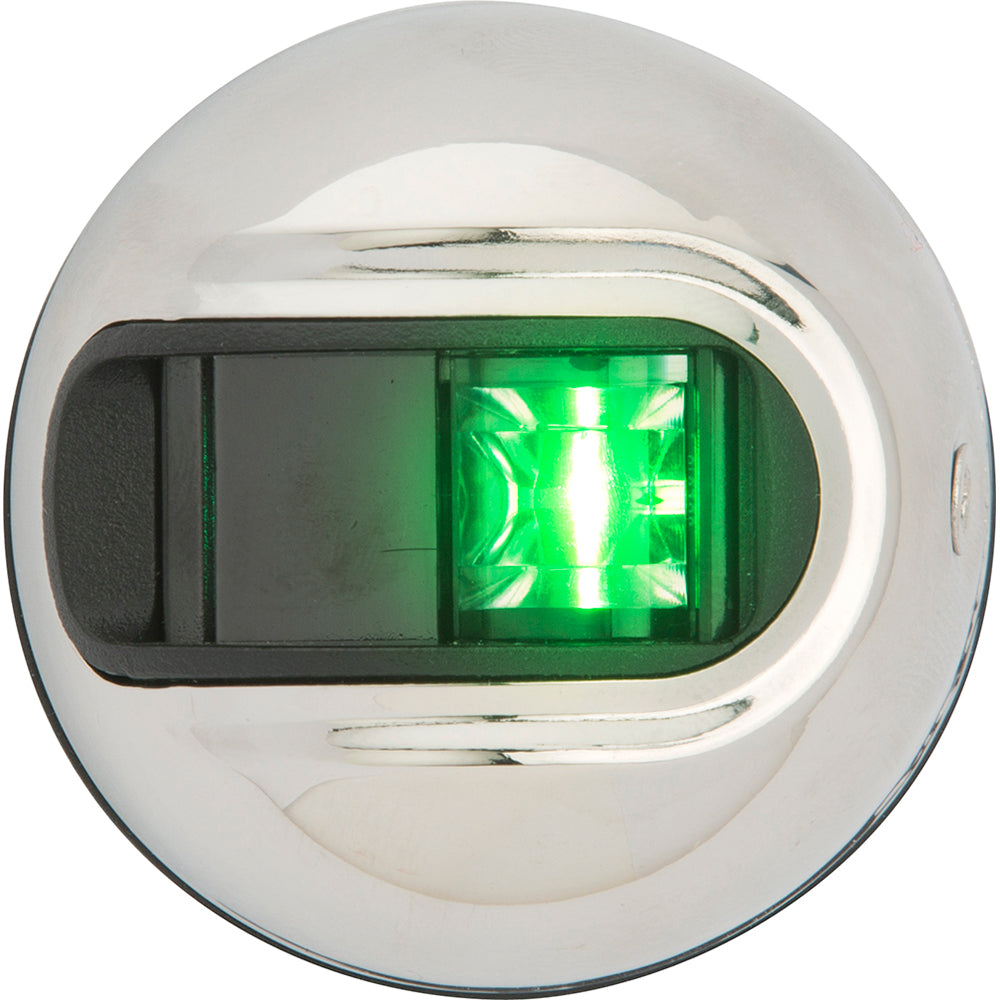 Attwood LightArmor Vertical Surface Mount Navigation Light Starboard Green Stainless Steel 2NM NV3012SSG7