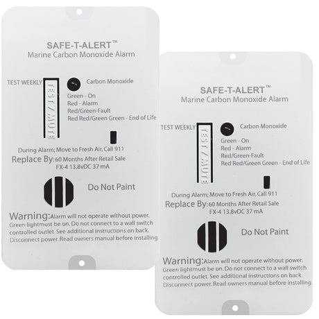 SafeTAlert FX4 Carbon Monoxide Alarm  2Pack FX4MARINE2PACK