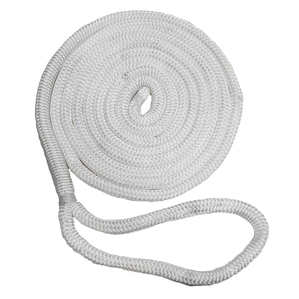 New England Ropes 38 Double Braid Dock Line White 15 C50501200015