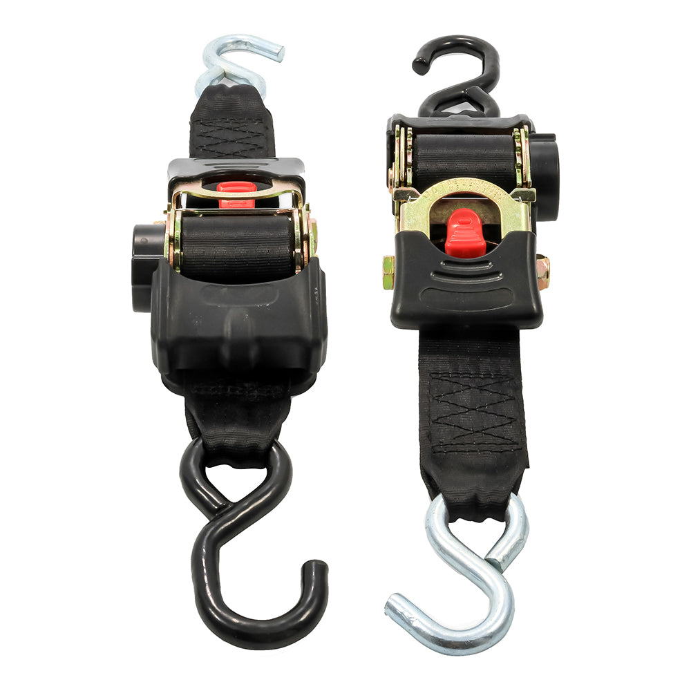 Camco Retractable Tie Down Straps 2 Width 6 Dual Hooks 50031