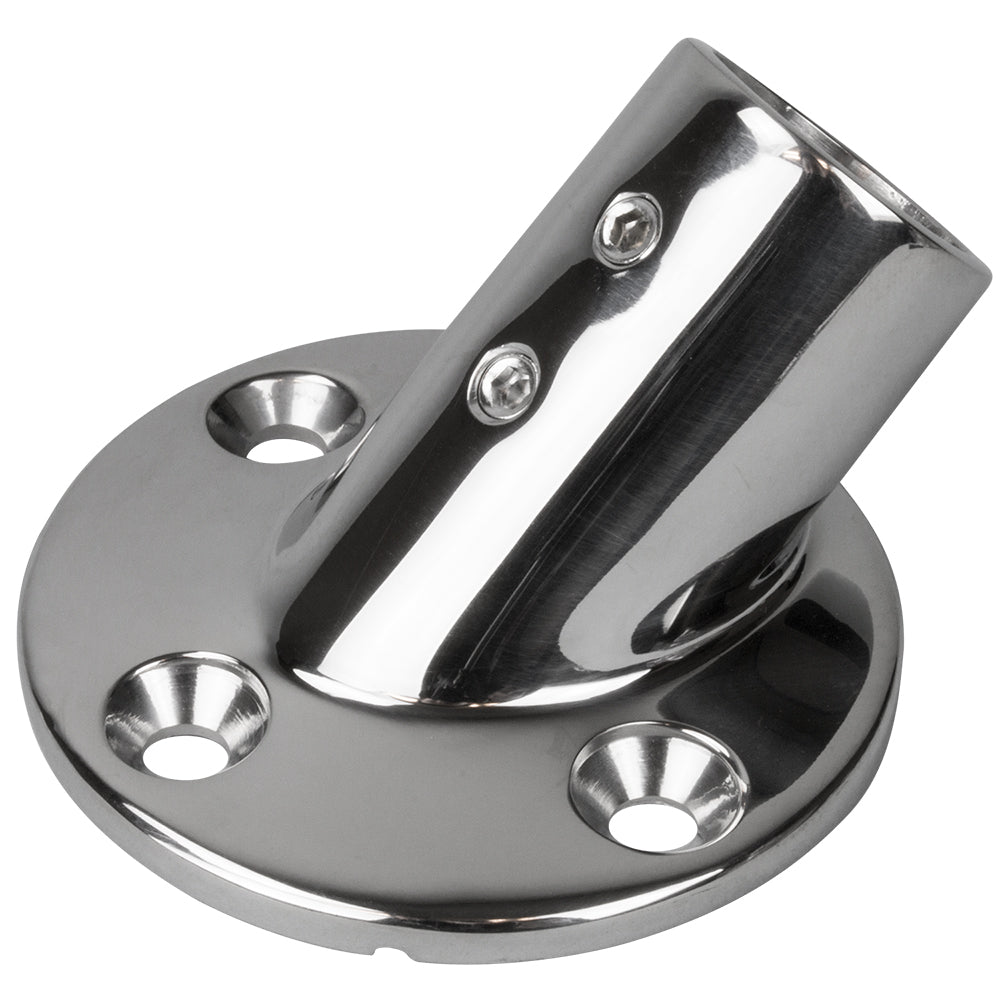 SeaDog Rail Base Fitting 234 Round Base 45 316 Stainless Steel 1 OD 2804511