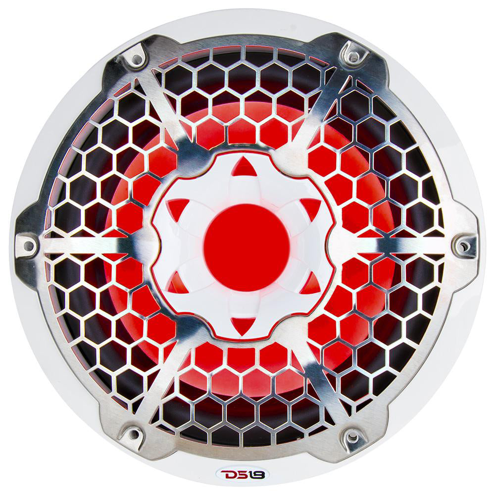 DS18 HYDRO 10 Subwoofer wRGB Lights 600W White NXL10SUB