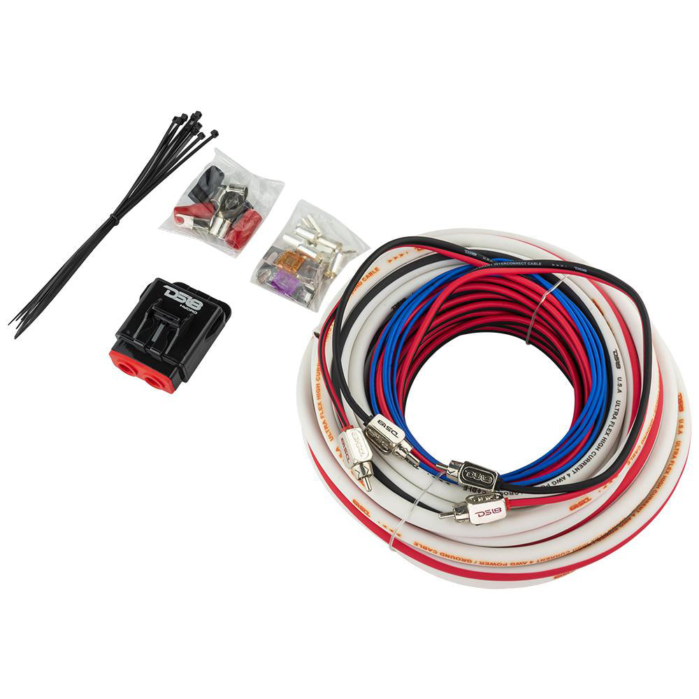 DS18 Hydro Power Amplifier Install Kit 4GA MOFCKIT4