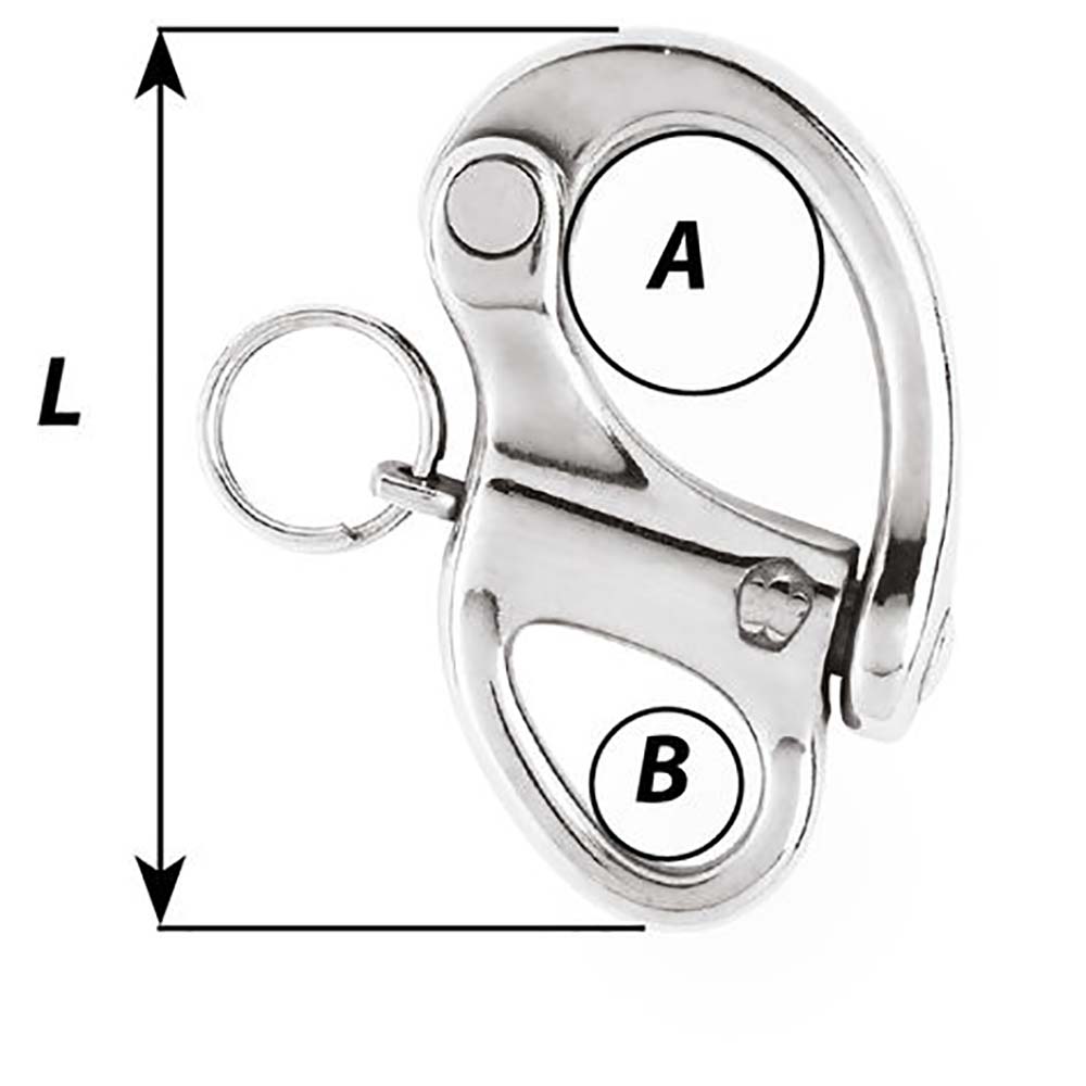 Wichard 2 Snap Shackle wFixed Eye 50mm 02471