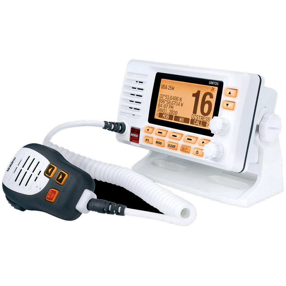 Uniden UM725 Fixed Mount Marine VHF Radio White UM725