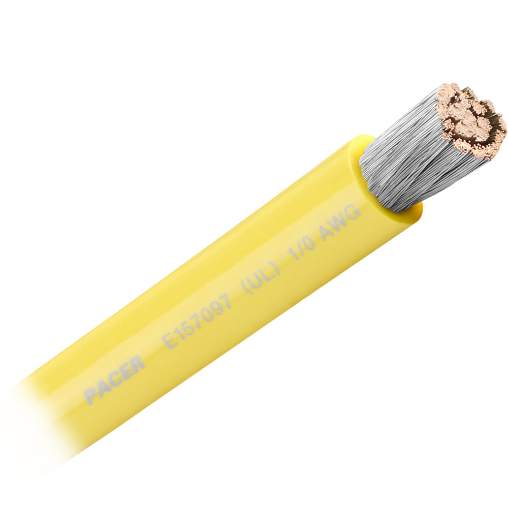 Pacer Yellow 10 AWG Battery Cable Sold By The Foot WUL10YLFT