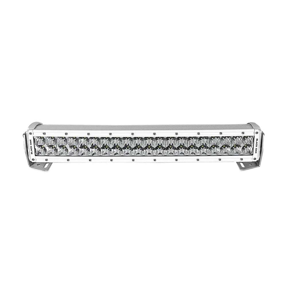 Black Oak Pro Series 30 Curved Double Row 20 LED Light Bar Combo Optics White Housing 20CCMD5OS