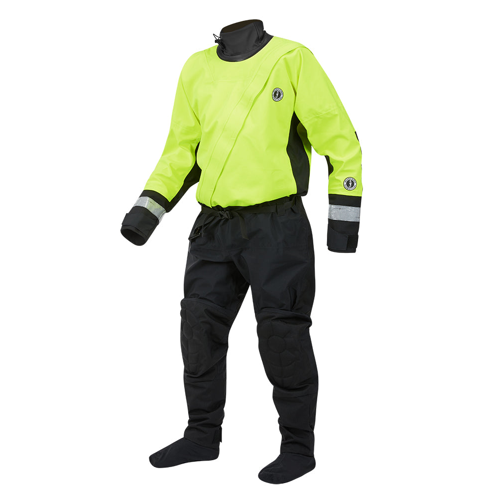 Mustang MSD576 Water Rescue Dry Suit Fluorescent Yellow GreenBlack Large MSD57602251L101