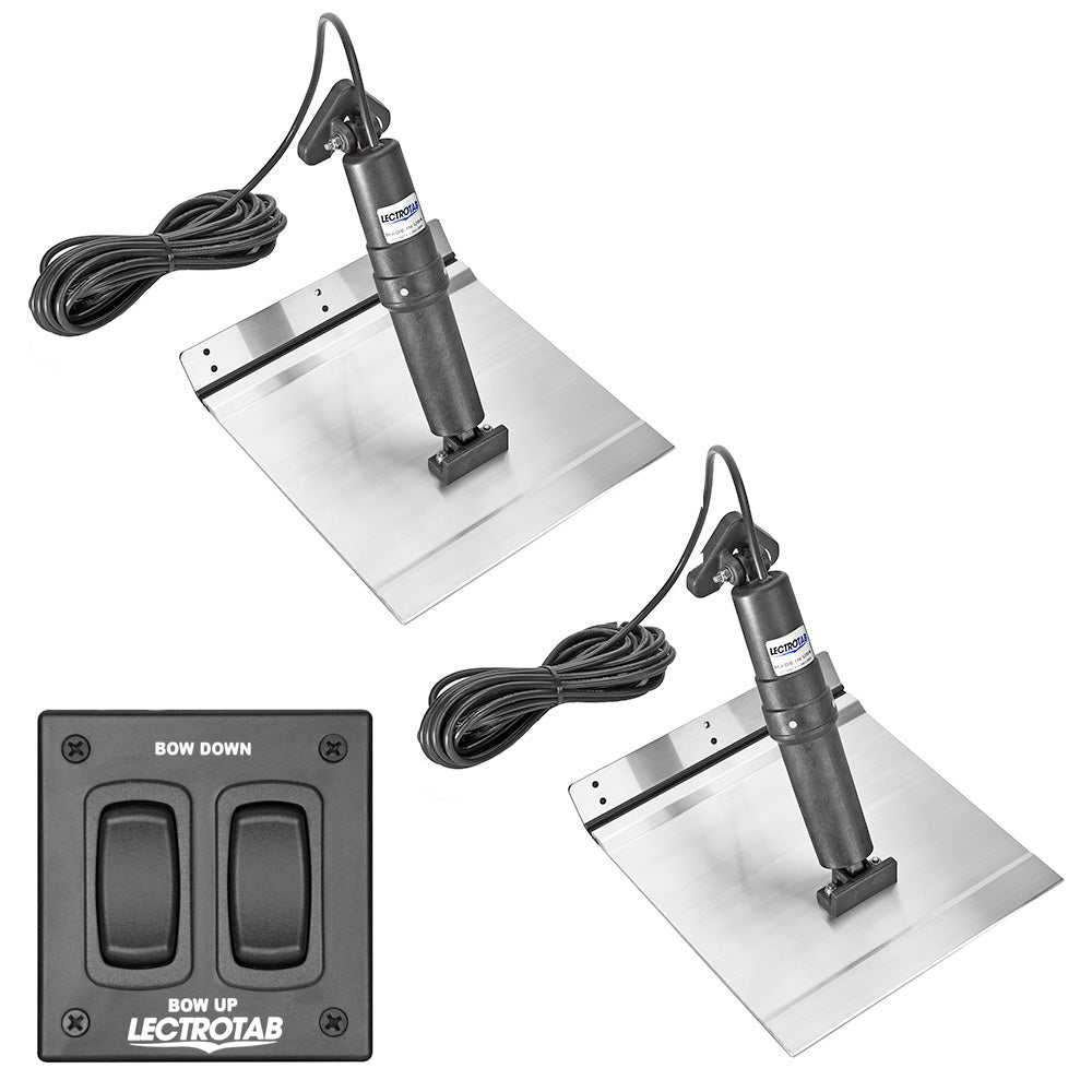 Lectrotab XKA Aluminum Alloy Trim Tab Kit wRocker Switch 12 x 9 XKAF12X9A