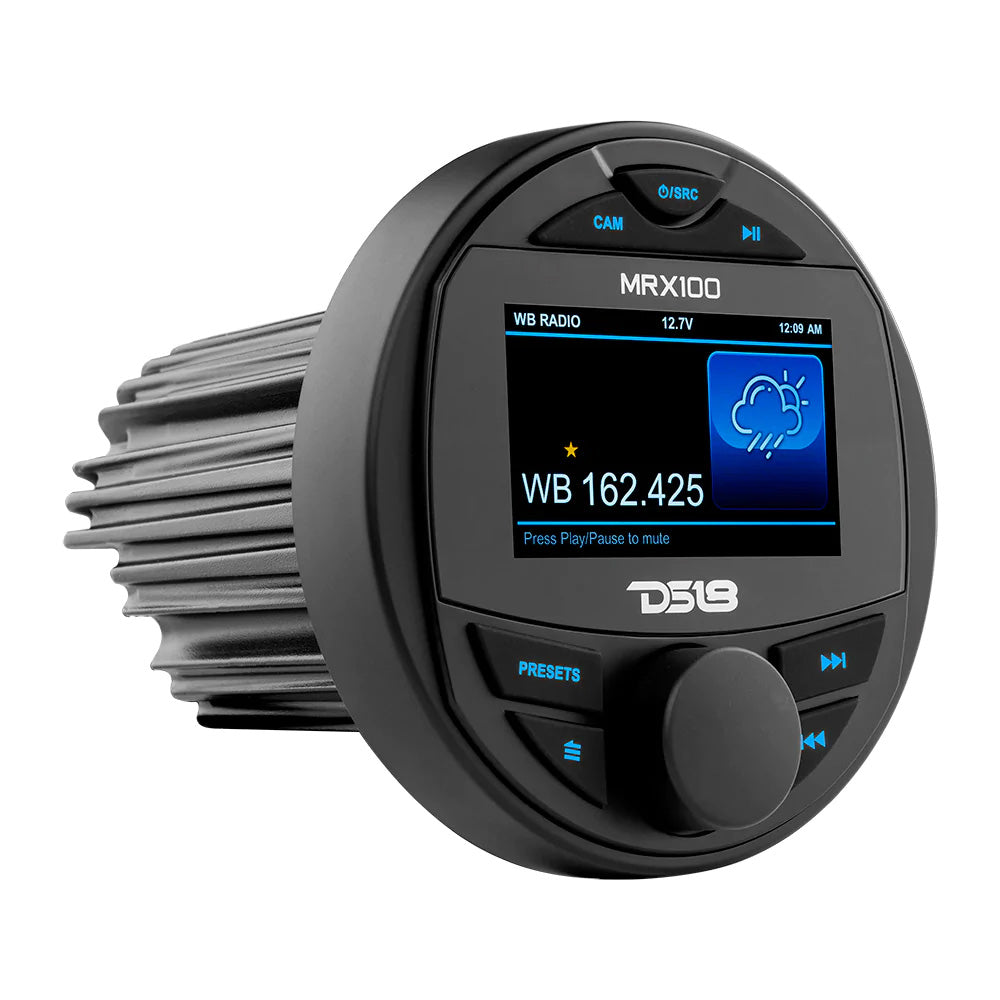 DS18 MRX100 2 Zone Marine Head Unit wTFT LCD Screen 4x50 Watts Max MRX100
