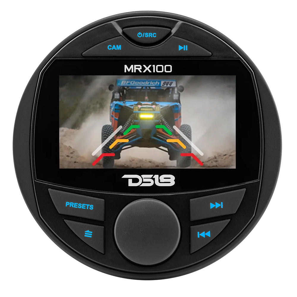 DS18 MRX100 2 Zone Marine Head Unit wTFT LCD Screen 4x50 Watts Max MRX100