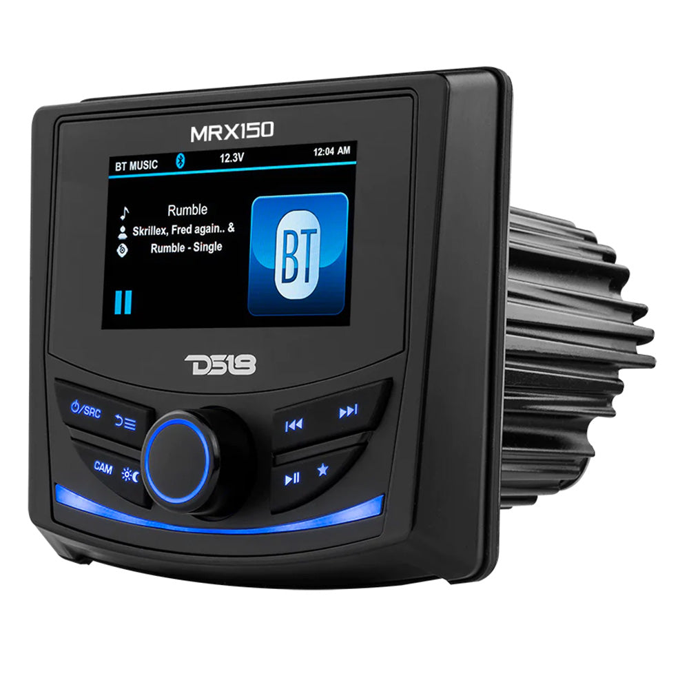 DS18 MRX150 2 Zone Marine Powersports Head Unit w3 Color TFT Display Bluetooth 4 x 40W MRX150