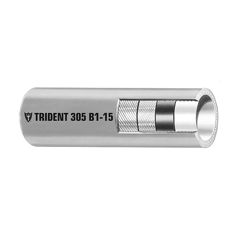 Trident Marine 38 Barrier Lined B115 EPA Compliant Outboard Fuel Line Hose Gray Sold by the Foot 3050386FT