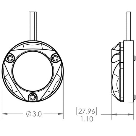 Lumitec Zambezi Mini Surface Mount Underwater Light  Spectrum RGBW  PLI Enabled 101833