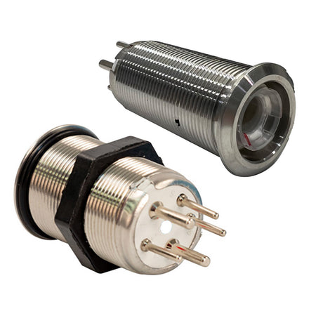 Bluewater 22mm Inrush Push Button Switch NavAnchor OffOnOn  BlueGreenRed LED  Switch Body Only 90593114