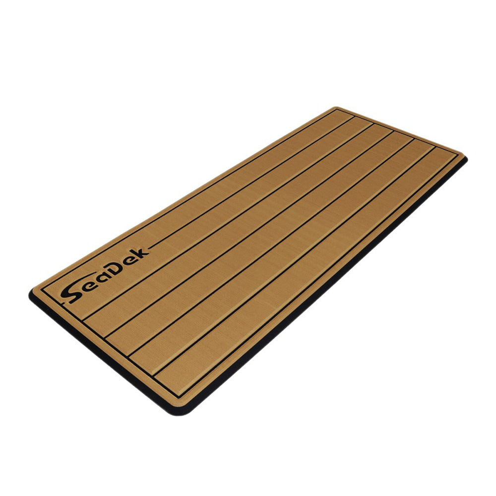 SeaDek 14 x 36 20mm Dual Density Small Teak Helm Pad wSeaDek Logo  Brushed Texture  MochaBlack 3556mm x 9144mm x 20mm