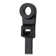 Pacer 8 Cable Tie wMounting Ring  Black  50lb Tensile Strength  2 Bundle Diameter  100 Piece Bag CTMR2S100BK