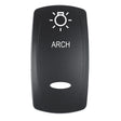 Pacer Actuator  ARCH fV Series Contura Switches  Black  Laser Etched TopBottom Light EV2LEARCH