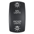 Pacer Actuator  NAVANC fV Series Contura Switches  Black  Laser Etched TopBottom Light EV2LENAVANC