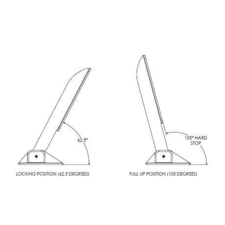 TACO Command Ratchet Hinge  1812  316 Stainless Steel Polished wHard Stop H250048
