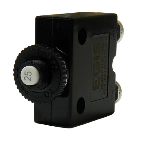 Egis 25A Push Button Panel Mount Circuit Breaker  Screw Terminals 471025