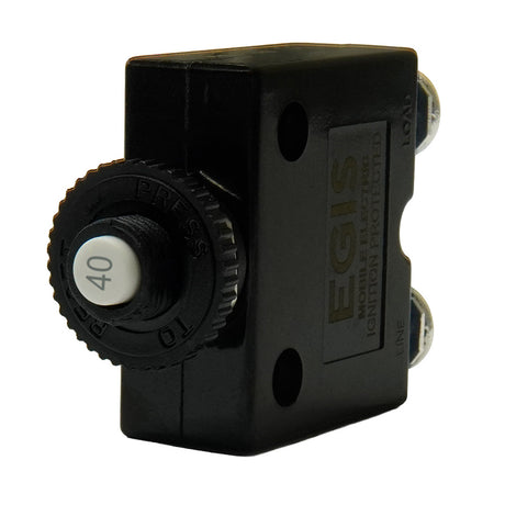 Egis 40A Push Button Panel Mount Circuit Breaker  Screw Terminals 471040